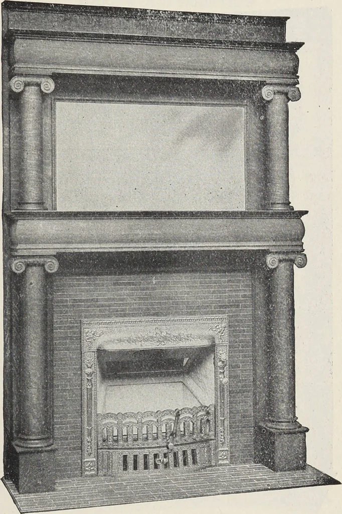 An illustration from Catalogue no. 15 from Chicago Millwork Supply Co., Chicago, U.S.A., manufacturers : doors, windows, mouldings, grilles, mantels, stairwork, etc., etc., 1906, leaf 171