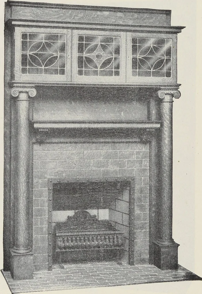 An illustration from Catalogue no. 15 from Chicago Millwork Supply Co., Chicago, U.S.A., manufacturers : doors, windows, mouldings, grilles, mantels, stairwork, etc., etc., 1906, leaf 172