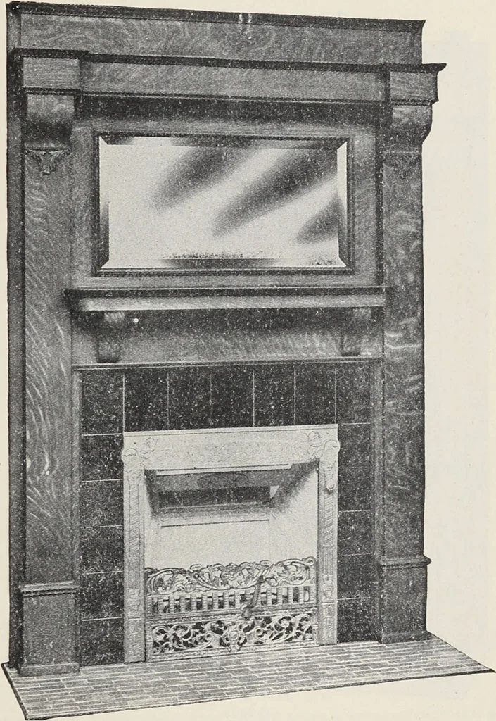 An illustration from Catalogue no. 15 from Chicago Millwork Supply Co., Chicago, U.S.A., manufacturers : doors, windows, mouldings, grilles, mantels, stairwork, etc., etc., 1906, leaf 175
