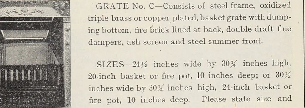 An illustration from Catalogue no. 15 from Chicago Millwork Supply Co., Chicago, U.S.A., manufacturers : doors, windows, mouldings, grilles, mantels, stairwork, etc., etc., 1906, leaf 185