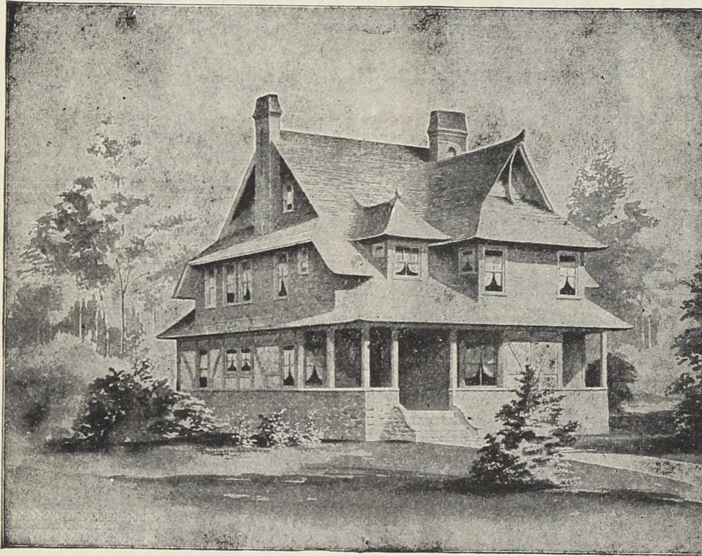 An illustration from Catalogue no. 15 from Chicago Millwork Supply Co., Chicago, U.S.A., manufacturers : doors, windows, mouldings, grilles, mantels, stairwork, etc., etc., 1906, leaf 216