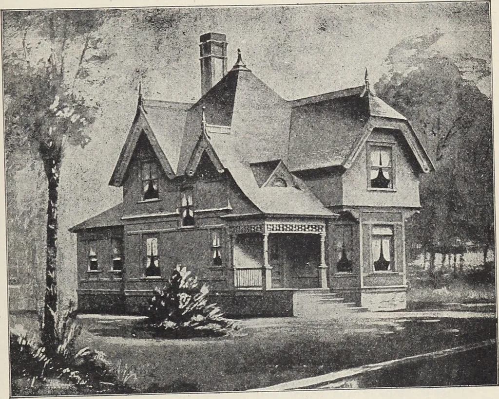 An illustration from Catalogue no. 15 from Chicago Millwork Supply Co., Chicago, U.S.A., manufacturers : doors, windows, mouldings, grilles, mantels, stairwork, etc., etc., 1906, leaf 217