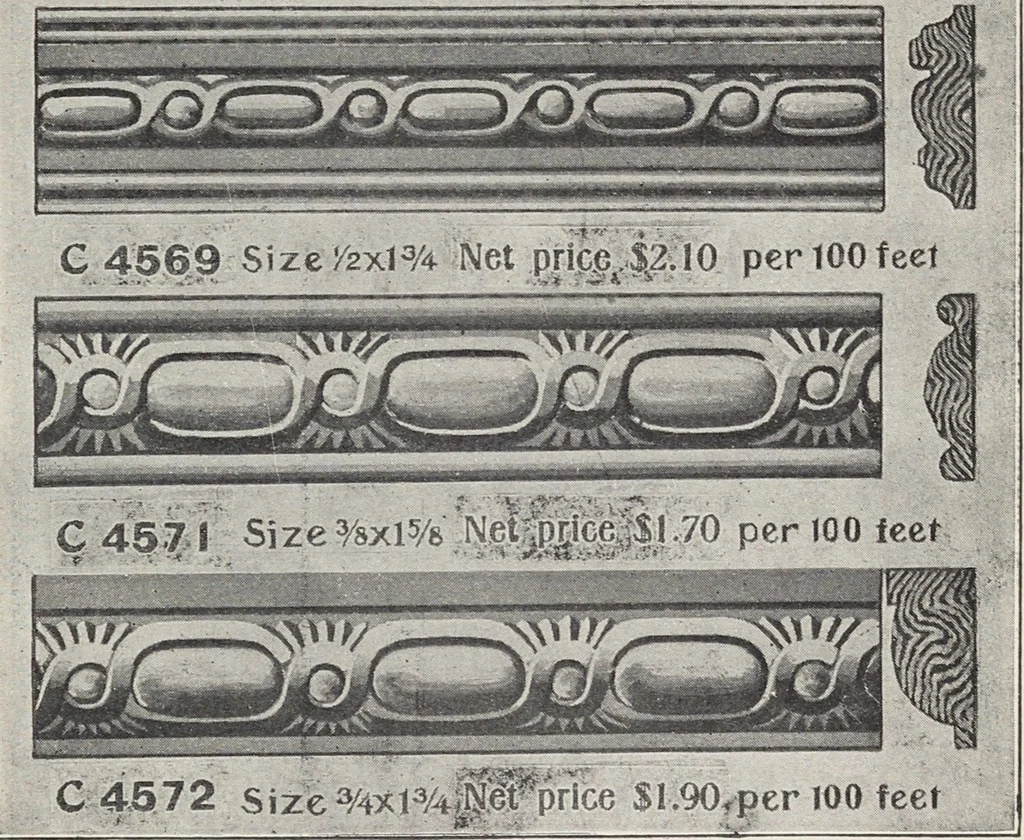 An illustration from Catalogue no. 15 from Chicago Millwork Supply Co., Chicago, U.S.A., manufacturers : doors, windows, mouldings, grilles, mantels, stairwork, etc., etc., 1906, leaf 229