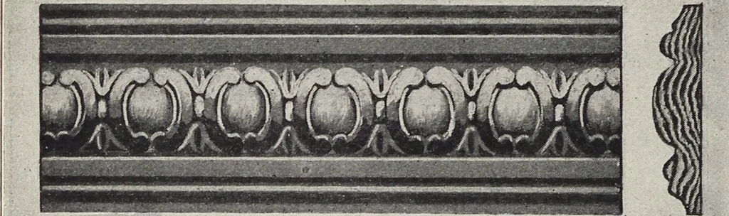 An illustration from Catalogue no. 15 from Chicago Millwork Supply Co., Chicago, U.S.A., manufacturers : doors, windows, mouldings, grilles, mantels, stairwork, etc., etc., 1906, leaf 230