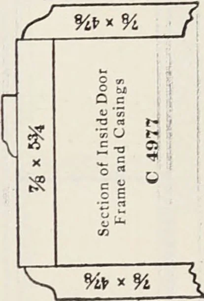 An illustration from Catalogue no. 15 from Chicago Millwork Supply Co., Chicago, U.S.A., manufacturers : doors, windows, mouldings, grilles, mantels, stairwork, etc., etc., 1906, leaf 239