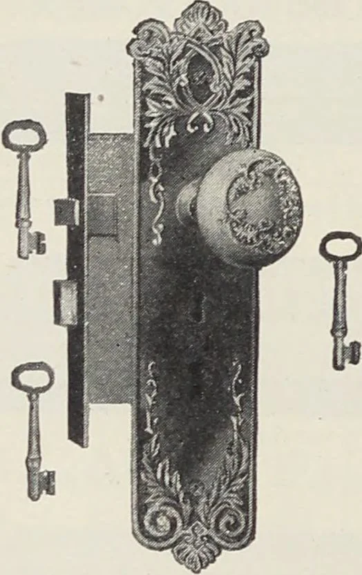 An illustration from Catalogue no. 15 from Chicago Millwork Supply Co., Chicago, U.S.A., manufacturers : doors, windows, mouldings, grilles, mantels, stairwork, etc., etc., 1906, leaf 244