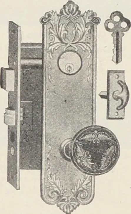 An illustration from Catalogue no. 15 from Chicago Millwork Supply Co., Chicago, U.S.A., manufacturers : doors, windows, mouldings, grilles, mantels, stairwork, etc., etc., 1906, leaf 244