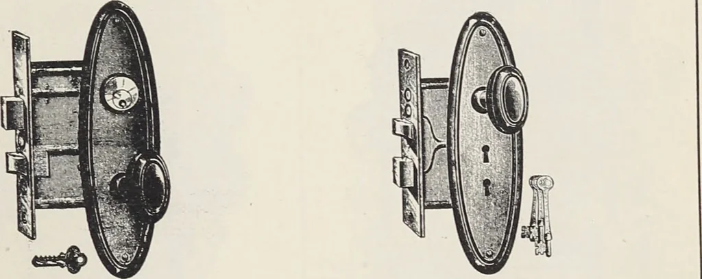 An illustration from Catalogue no. 15 from Chicago Millwork Supply Co., Chicago, U.S.A., manufacturers : doors, windows, mouldings, grilles, mantels, stairwork, etc., etc., 1906, leaf 247