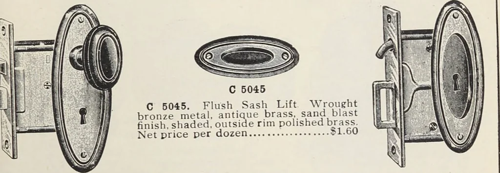 An illustration from Catalogue no. 15 from Chicago Millwork Supply Co., Chicago, U.S.A., manufacturers : doors, windows, mouldings, grilles, mantels, stairwork, etc., etc., 1906, leaf 247