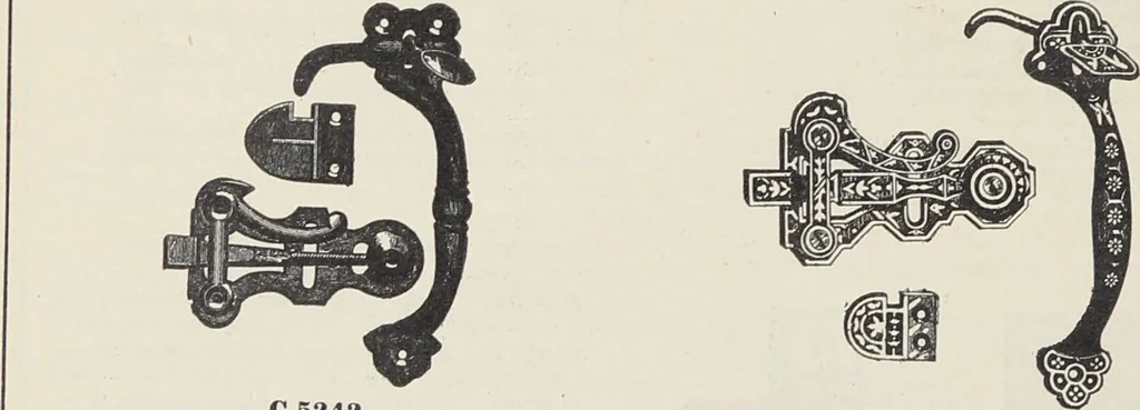An illustration from Catalogue no. 15 from Chicago Millwork Supply Co., Chicago, U.S.A., manufacturers : doors, windows, mouldings, grilles, mantels, stairwork, etc., etc., 1906, leaf 256