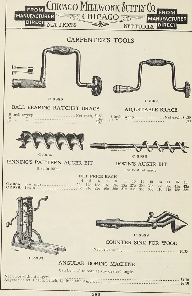 An illustration from Catalogue no. 15 from Chicago Millwork Supply Co., Chicago, U.S.A., manufacturers : doors, windows, mouldings, grilles, mantels, stairwork, etc., etc., 1906, leaf 288