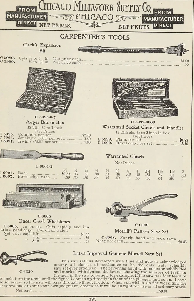 An illustration from Catalogue no. 15 from Chicago Millwork Supply Co., Chicago, U.S.A., manufacturers : doors, windows, mouldings, grilles, mantels, stairwork, etc., etc., 1906, leaf 289