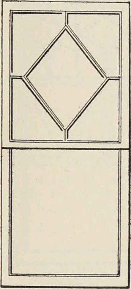An illustration from Catalogue no. 15 from Chicago Millwork Supply Co., Chicago, U.S.A., manufacturers : doors, windows, mouldings, grilles, mantels, stairwork, etc., etc., 1906, leaf 31