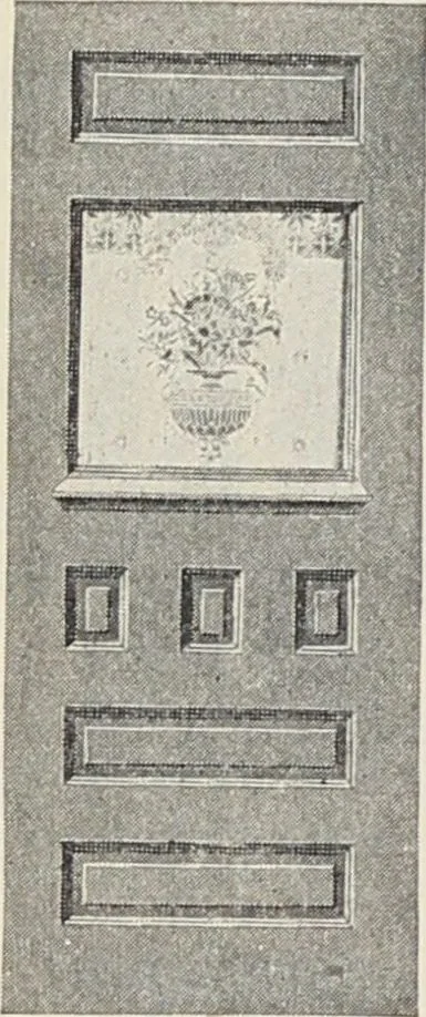 An illustration from Catalogue no. 15 from Chicago Millwork Supply Co., Chicago, U.S.A., manufacturers : doors, windows, mouldings, grilles, mantels, stairwork, etc., etc., 1906, leaf 42