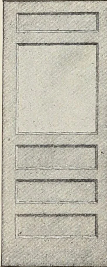 An illustration from Catalogue no. 15 from Chicago Millwork Supply Co., Chicago, U.S.A., manufacturers : doors, windows, mouldings, grilles, mantels, stairwork, etc., etc., 1906, leaf 42