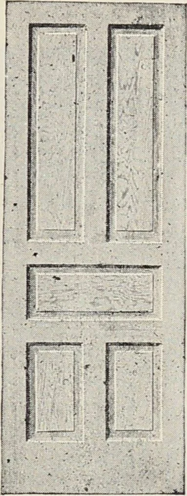 An illustration from Catalogue no. 15 from Chicago Millwork Supply Co., Chicago, U.S.A., manufacturers : doors, windows, mouldings, grilles, mantels, stairwork, etc., etc., 1906, leaf 47