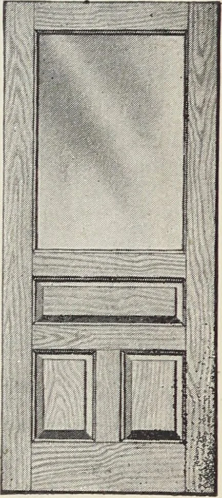 An illustration from Catalogue no. 15 from Chicago Millwork Supply Co., Chicago, U.S.A., manufacturers : doors, windows, mouldings, grilles, mantels, stairwork, etc., etc., 1906, leaf 48