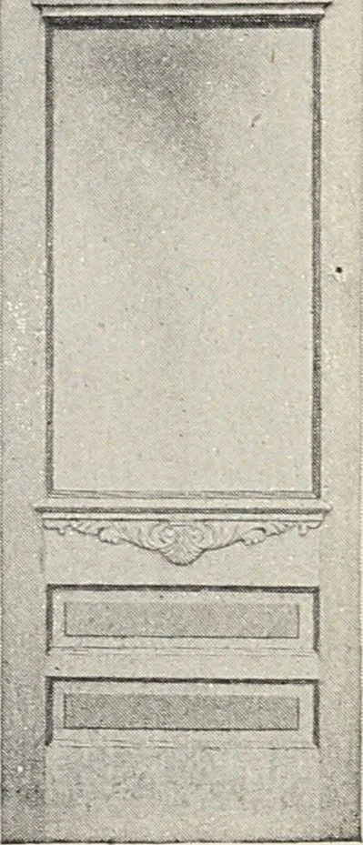 An illustration from Catalogue no. 15 from Chicago Millwork Supply Co., Chicago, U.S.A., manufacturers : doors, windows, mouldings, grilles, mantels, stairwork, etc., etc., 1906, leaf 49