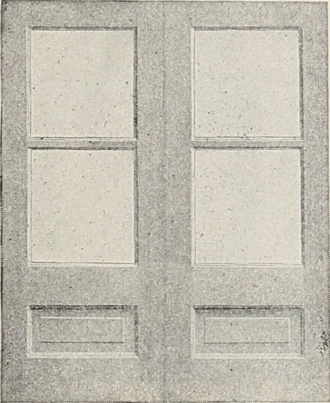 An illustration from Catalogue no. 15 from Chicago Millwork Supply Co., Chicago, U.S.A., manufacturers : doors, windows, mouldings, grilles, mantels, stairwork, etc., etc., 1906, leaf 55