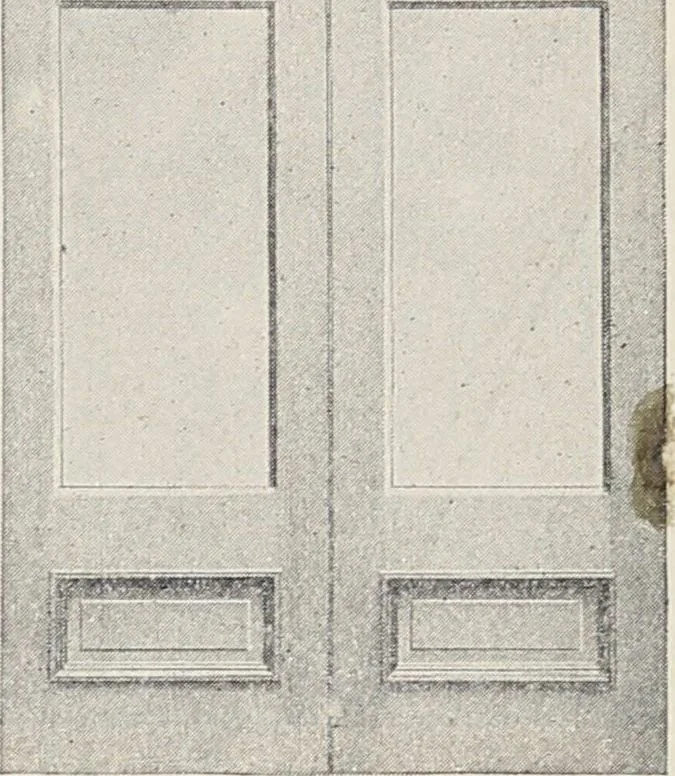 An illustration from Catalogue no. 15 from Chicago Millwork Supply Co., Chicago, U.S.A., manufacturers : doors, windows, mouldings, grilles, mantels, stairwork, etc., etc., 1906, leaf 55