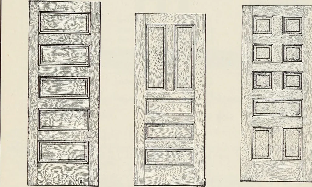 An illustration from Catalogue no. 15 from Chicago Millwork Supply Co., Chicago, U.S.A., manufacturers : doors, windows, mouldings, grilles, mantels, stairwork, etc., etc., 1906, leaf 60
