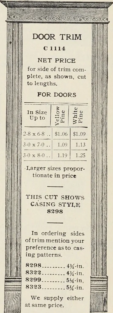 An illustration from Catalogue no. 15 from Chicago Millwork Supply Co., Chicago, U.S.A., manufacturers : doors, windows, mouldings, grilles, mantels, stairwork, etc., etc., 1906, leaf 69
