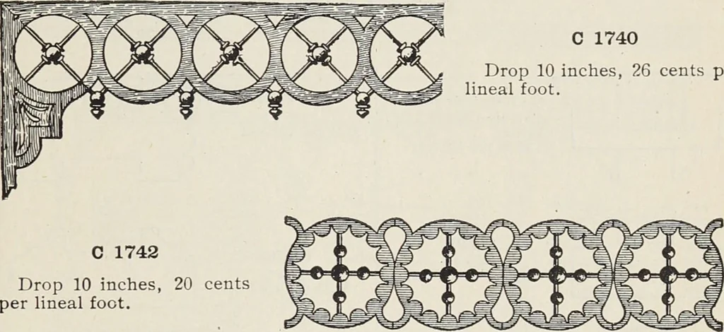 An illustration from Catalogue no. 15 from Chicago Millwork Supply Co., Chicago, U.S.A., manufacturers : doors, windows, mouldings, grilles, mantels, stairwork, etc., etc., 1906, leaf 81