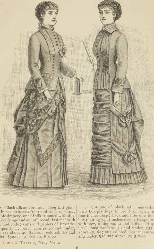 An illustration from Catalogue : Spring and Summer : of silks, dress goods, cloths, millinery (etc.), 1882, leaf 10