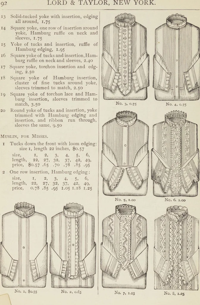 An illustration from Catalogue : Spring and Summer : of silks, dress goods, cloths, millinery (etc.), 1882, leaf 100