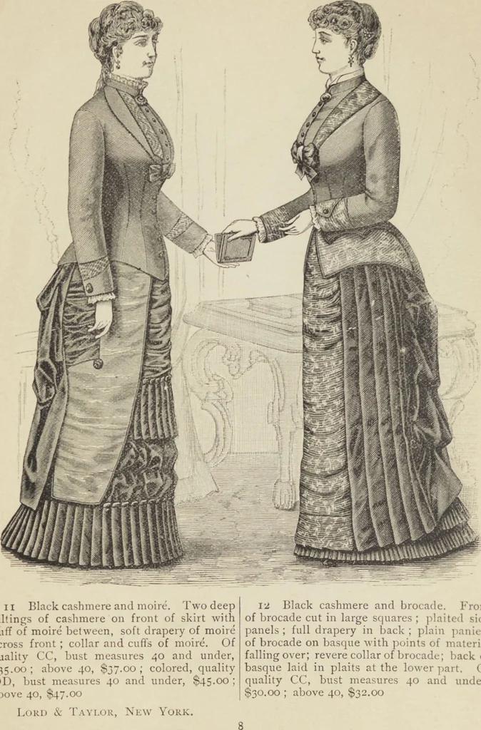 An illustration from Catalogue : Spring and Summer : of silks, dress goods, cloths, millinery (etc.), 1882, leaf 12