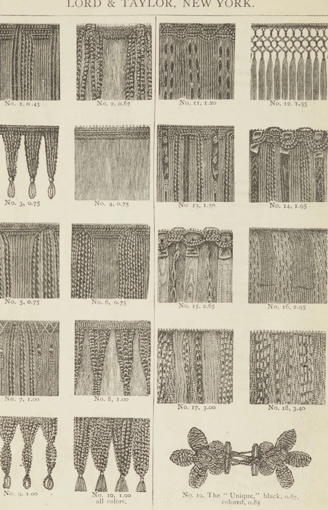 An illustration from Catalogue : Spring and Summer : of silks, dress goods, cloths, millinery (etc.), 1882, leaf 126