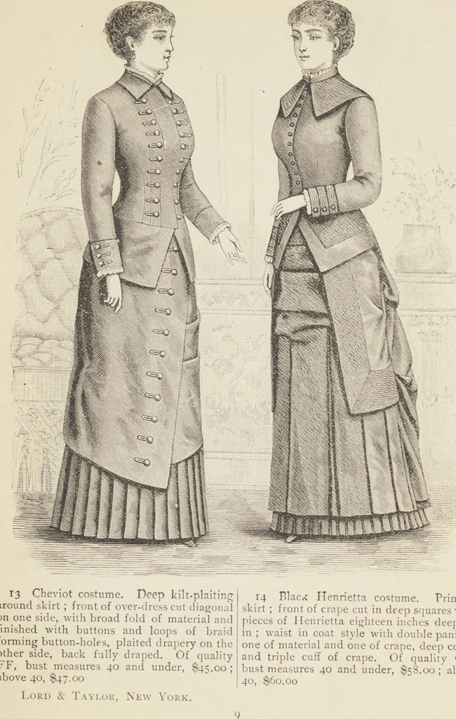 An illustration from Catalogue : Spring and Summer : of silks, dress goods, cloths, millinery (etc.), 1882, leaf 13