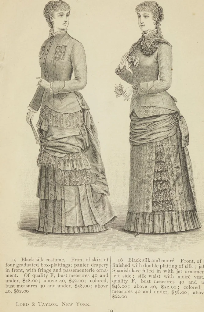 An illustration from Catalogue : Spring and Summer : of silks, dress goods, cloths, millinery (etc.), 1882, leaf 14