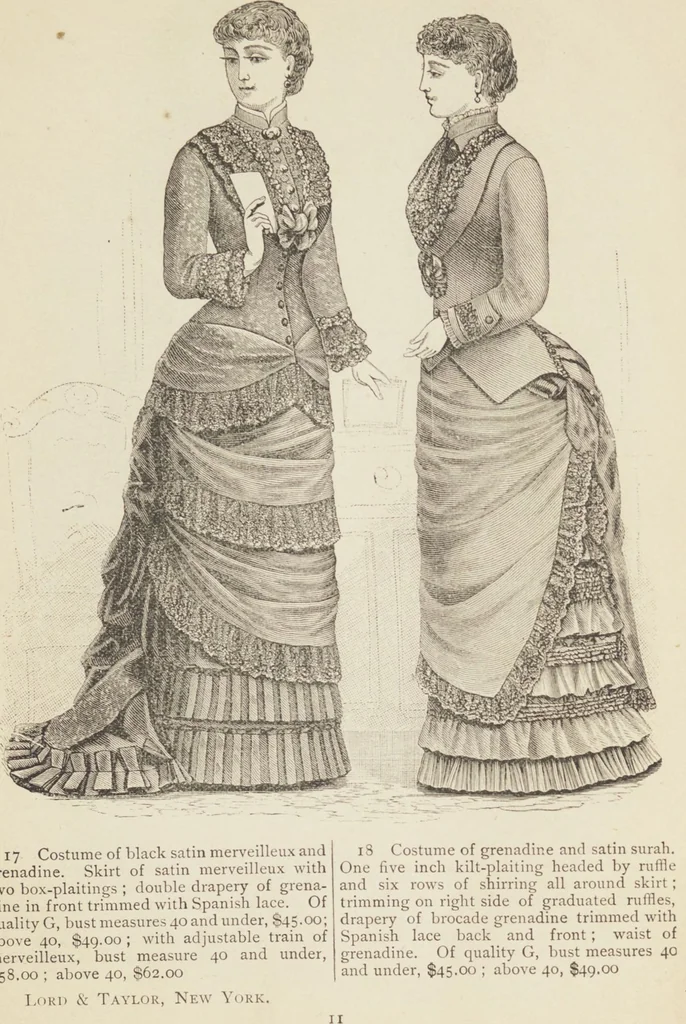 An illustration from Catalogue : Spring and Summer : of silks, dress goods, cloths, millinery (etc.), 1882, leaf 15