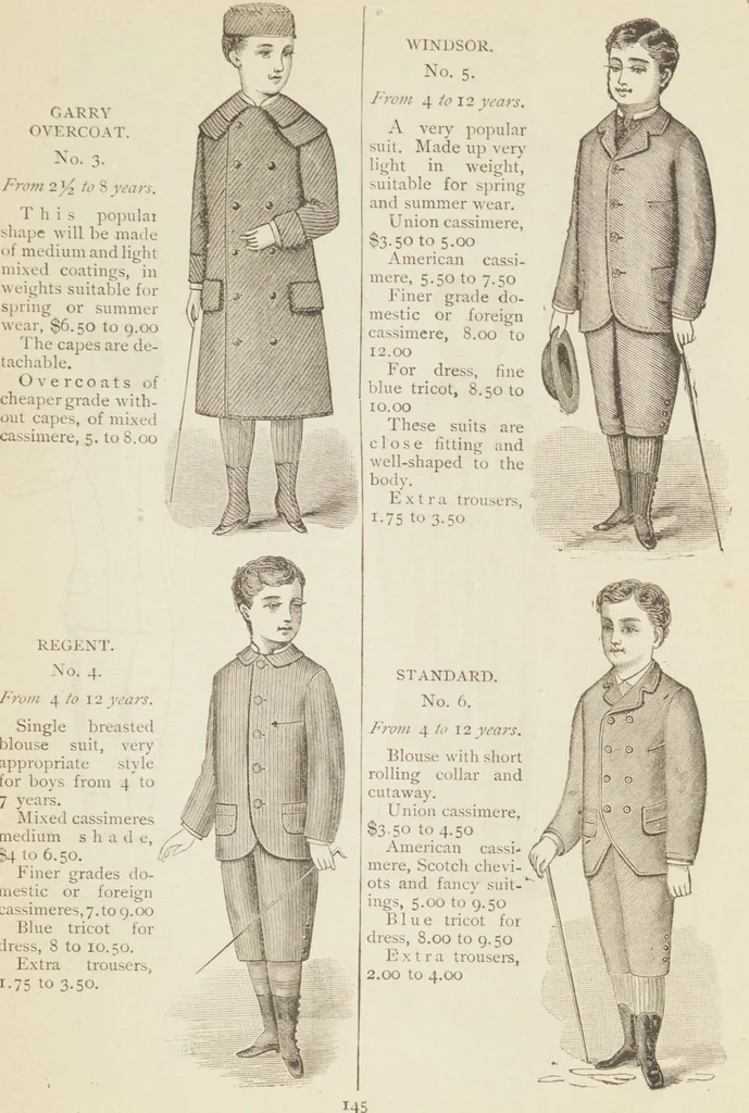 An illustration from Catalogue : Spring and Summer : of silks, dress goods, cloths, millinery (etc.), 1882, leaf 153