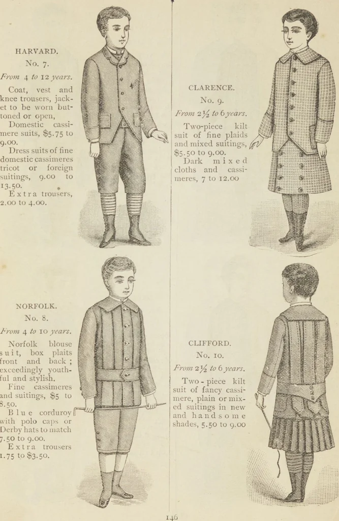 An illustration from Catalogue : Spring and Summer : of silks, dress goods, cloths, millinery (etc.), 1882, leaf 154