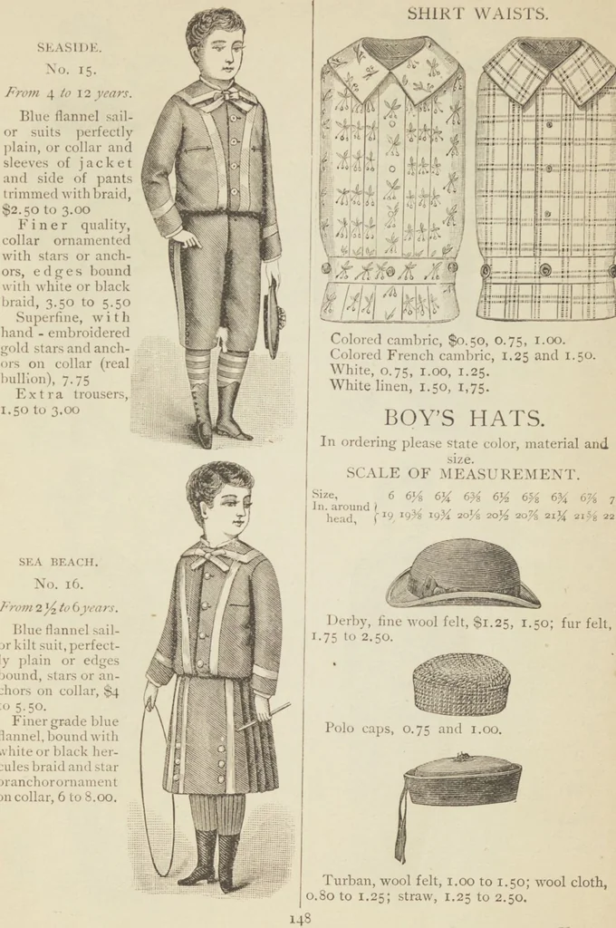 An illustration from Catalogue : Spring and Summer : of silks, dress goods, cloths, millinery (etc.), 1882, leaf 156