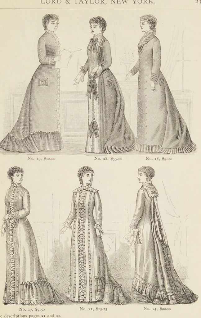 An illustration from Catalogue : Spring and Summer : of silks, dress goods, cloths, millinery (etc.), 1882, leaf 27