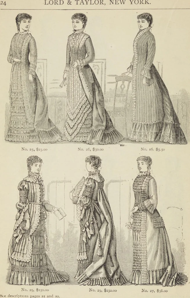 An illustration from Catalogue : Spring and Summer : of silks, dress goods, cloths, millinery (etc.), 1882, leaf 28