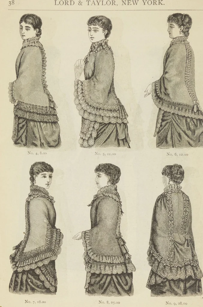 An illustration from Catalogue : Spring and Summer : of silks, dress goods, cloths, millinery (etc.), 1882, leaf 42