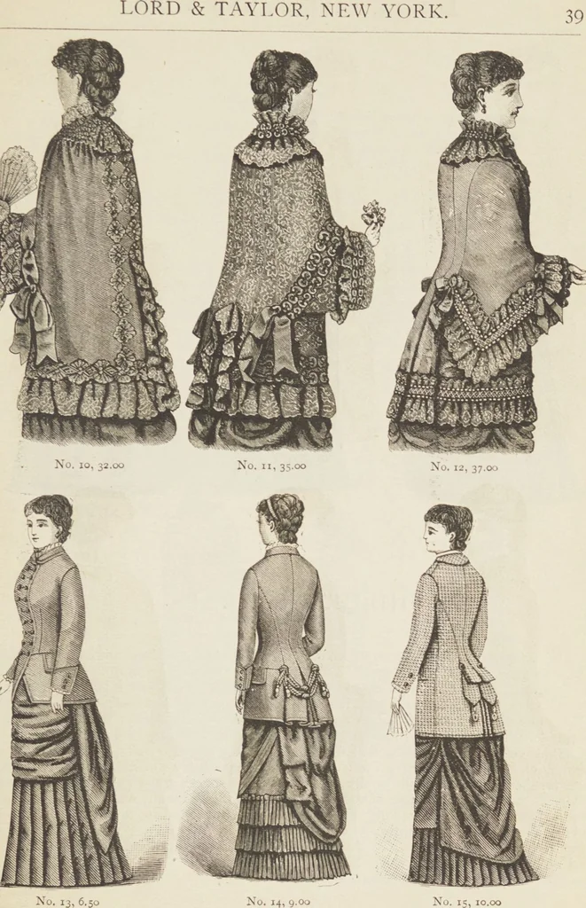 An illustration from Catalogue : Spring and Summer : of silks, dress goods, cloths, millinery (etc.), 1882, leaf 43