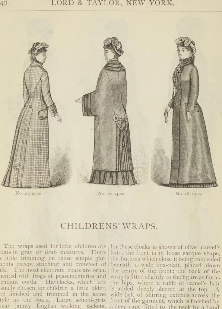 An illustration from Catalogue : Spring and Summer : of silks, dress goods, cloths, millinery (etc.), 1882, leaf 44