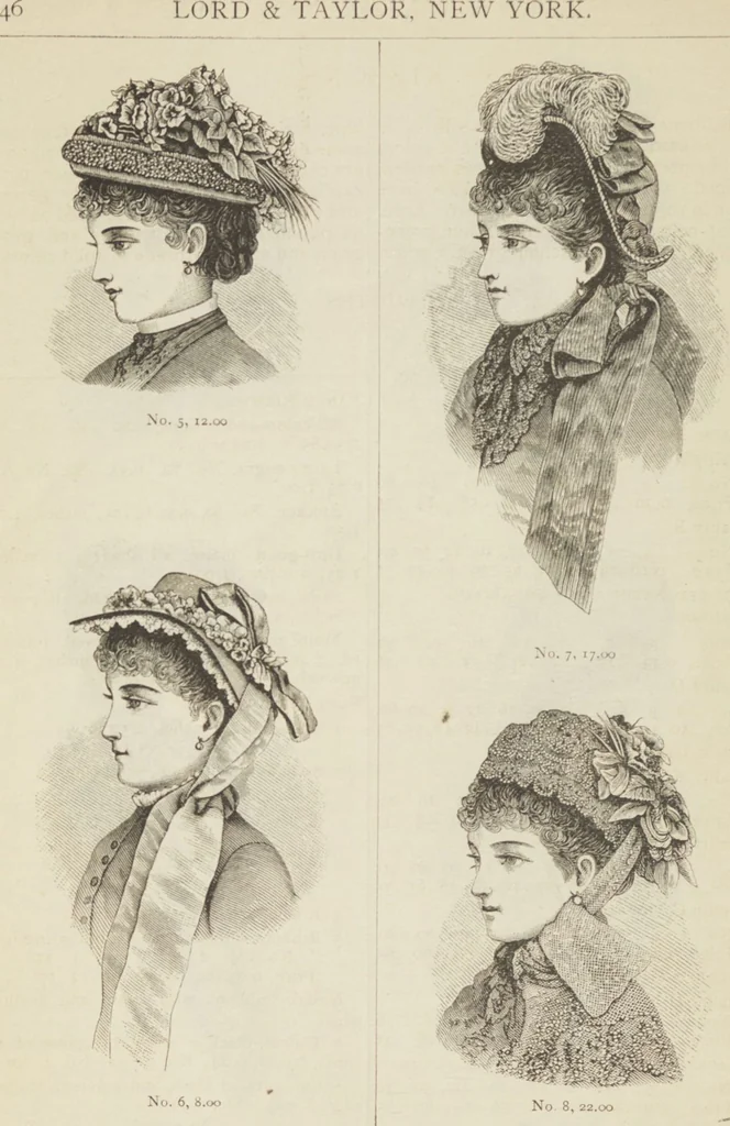 An illustration from Catalogue : Spring and Summer : of silks, dress goods, cloths, millinery (etc.), 1882, leaf 50