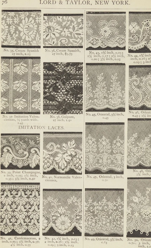 An illustration from Catalogue : Spring and Summer : of silks, dress goods, cloths, millinery (etc.), 1882, leaf 84