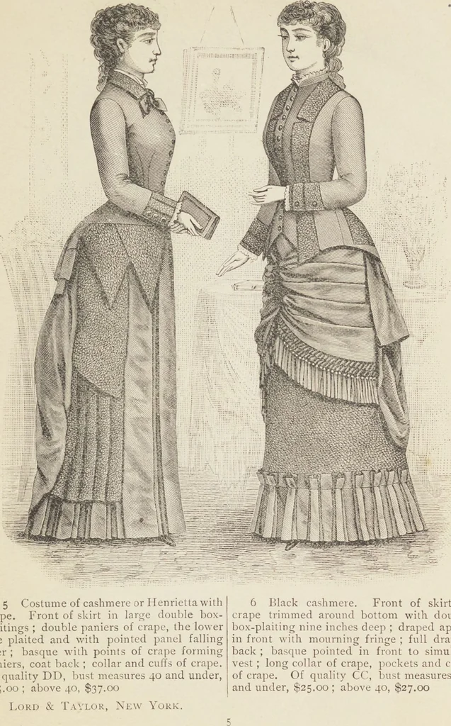 An illustration from Catalogue : Spring and Summer : of silks, dress goods, cloths, millinery (etc.), 1882, leaf 9