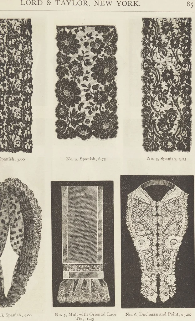 An illustration from Catalogue : Spring and Summer : of silks, dress goods, cloths, millinery (etc.), 1882, leaf 93