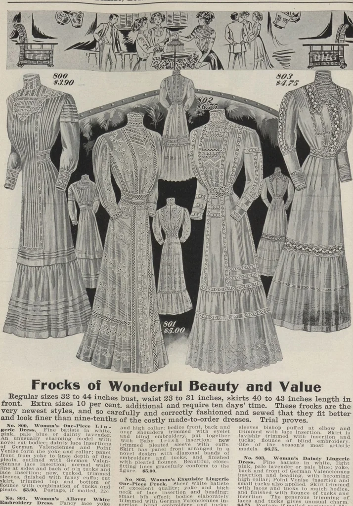 An illustration from The Gimbel book : Paris, London, and American styles, 1910, leaf 12