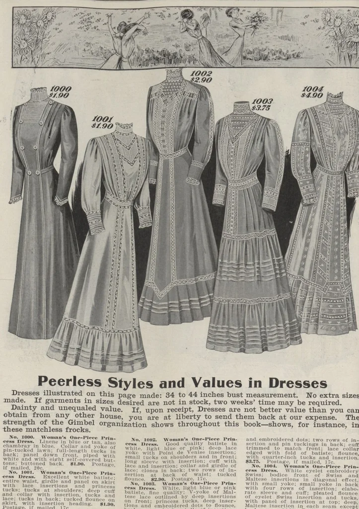 An illustration from The Gimbel book : Paris, London, and American styles, 1910, leaf 14