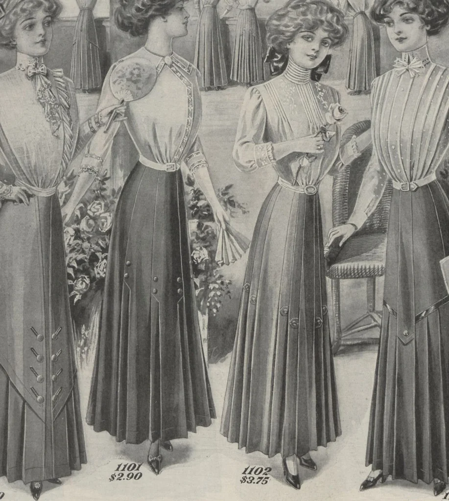 An illustration from The Gimbel book : Paris, London, and American styles, 1910, leaf 15