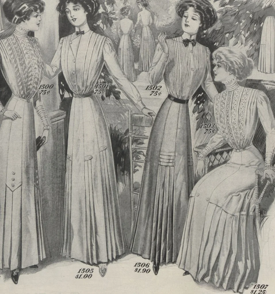 An illustration from The Gimbel book : Paris, London, and American styles, 1910, leaf 19